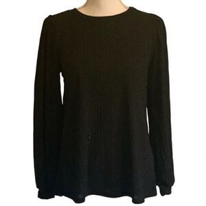 Black Long Sleeve Sparkles Top